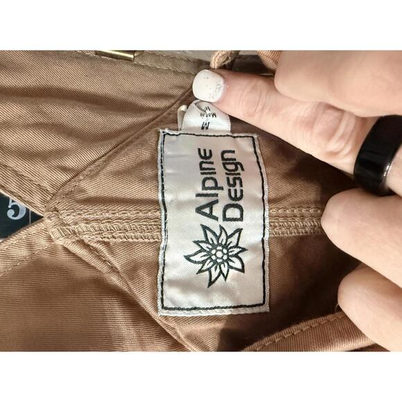 Tan Women's Denim Overalls - Picture 4 of 7